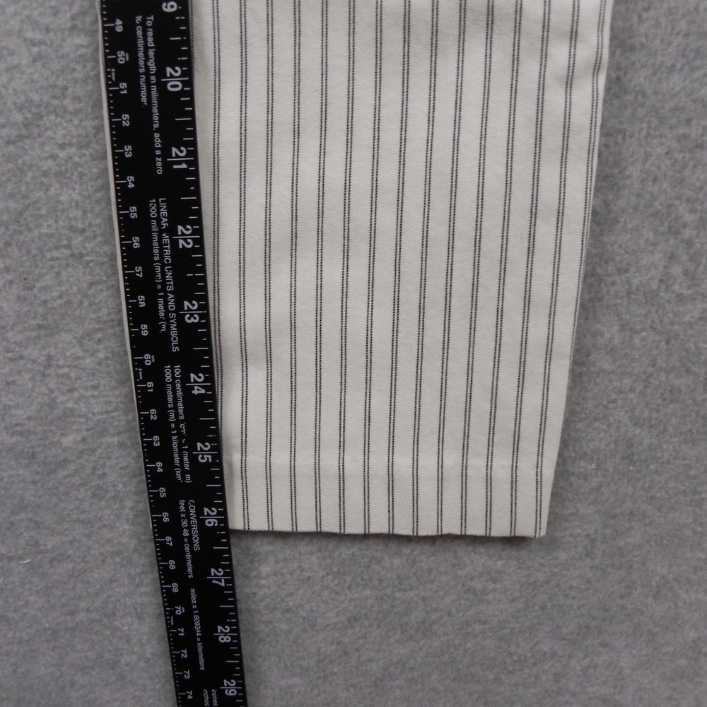Mercer & Madison Pants Womens 10 Ankle Tapered Slim Leg Stretch White Striped - Picture 8 of 11
